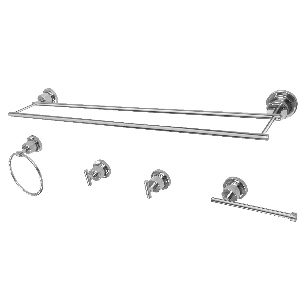 BAH8213478C Modern Concord 5 Piece Bathroom Accessory Sets - Polished Chrome