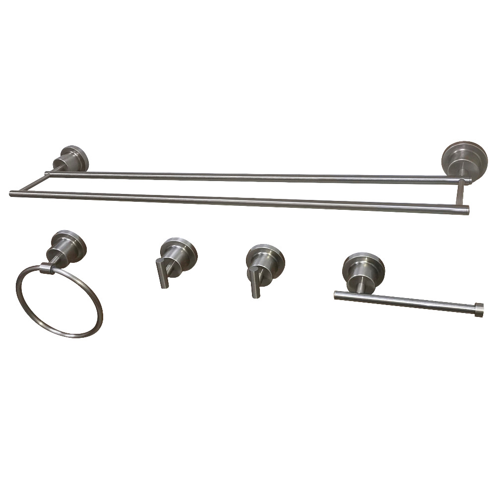BAH8213478SN Modern Concord 5 Piece Bathroom Accessory Sets - Brushed Nickel