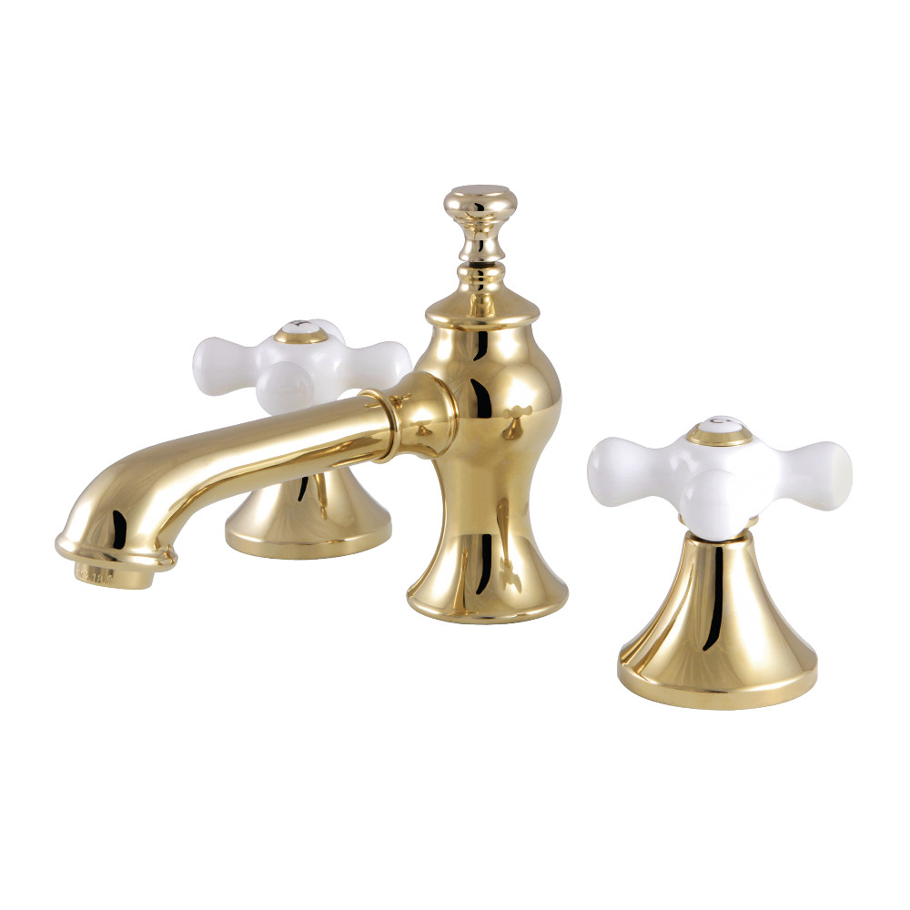 Picture of Kingston Brass KC7062PX Traditional Vintage 8 in. Widespread Lavatory Faucet with Brass Pop-Up - Polished Brass