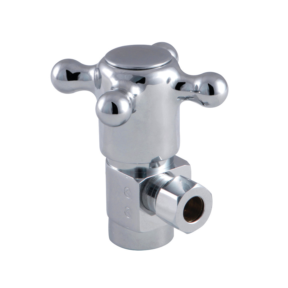CD43301BX Traditional 0.5 IPS x 0.38 in. O.D. Anti-Seize Quarter Turn Angle Stop - Polished Chrome
