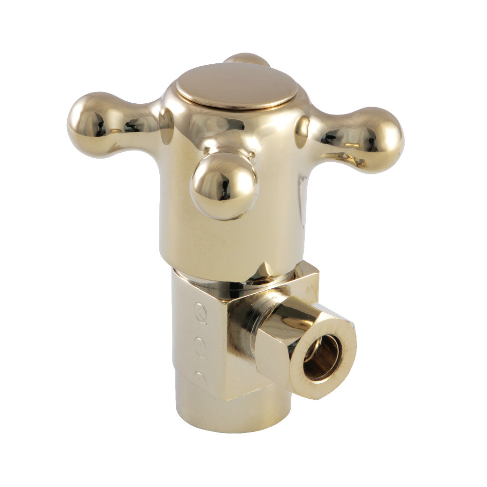 CD43302BX Traditional 0.5 IPS x 0.38 in. O.D. Anti-Seize Quarter Turn Angle Stop - Polished Brass
