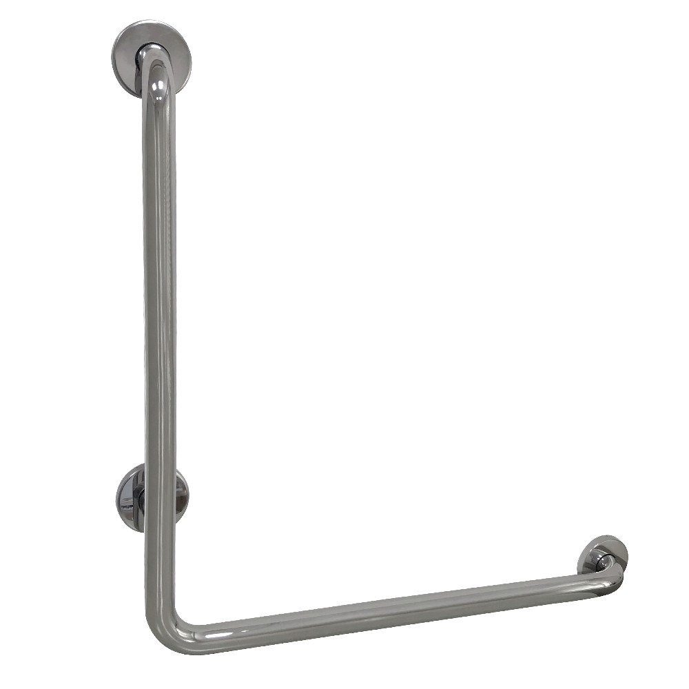 Traditional Made to Match 24 x 24 in. L-Shaped Grab Bar - Right Hand - Mirror