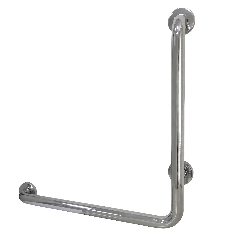 Traditional Made to Match 24 x 24 in. L-Shaped Grab Bar - Left Hand - Mirror