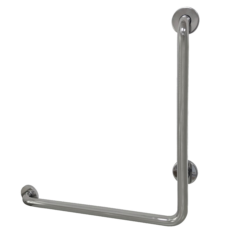 Traditional Made to Match 24 x 24 in. L-Shaped Grab Bar - Left Hand - Mirror