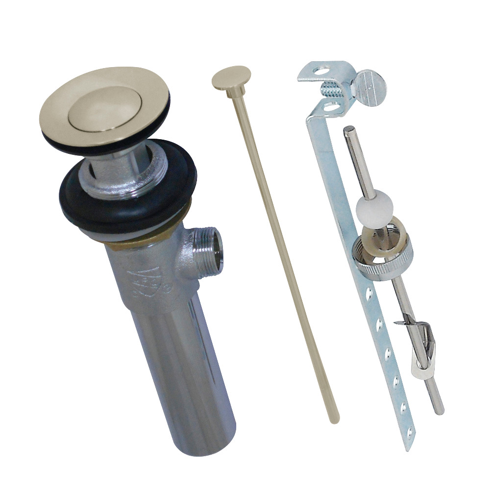 KB1006 Traditional Brass Pop-Up Drain with Overflow - Polished Nickel