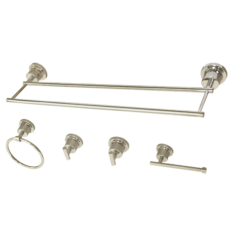 BAH8213478PN Concord 5 Piece Bathroom Accessory Sets, Polished Nickel