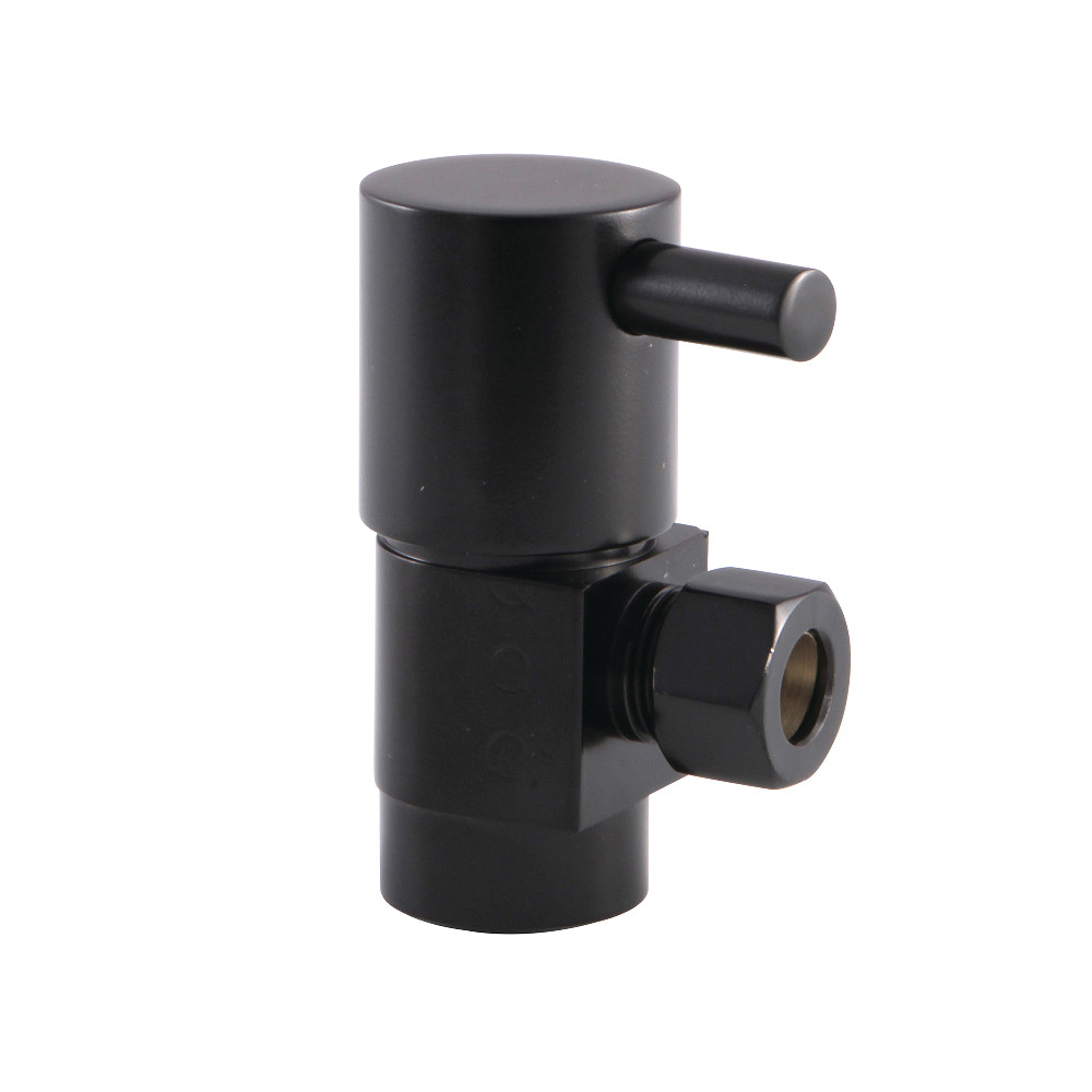 Concord 0.5 IPS x 0.37 in. O.D. Anti-Seize Deluxe Quarter Turn Ceramic Hardisc Cartridge Angle Stop, Matte Black