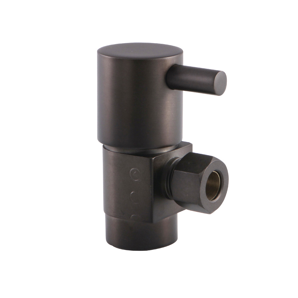 Concord 0.5 IPS x 0.37 in. O.D. Anti-Seize Deluxe Quarter Turn Ceramic Hardisc Cartridge Angle Stop, Oil Rubbed Bronze