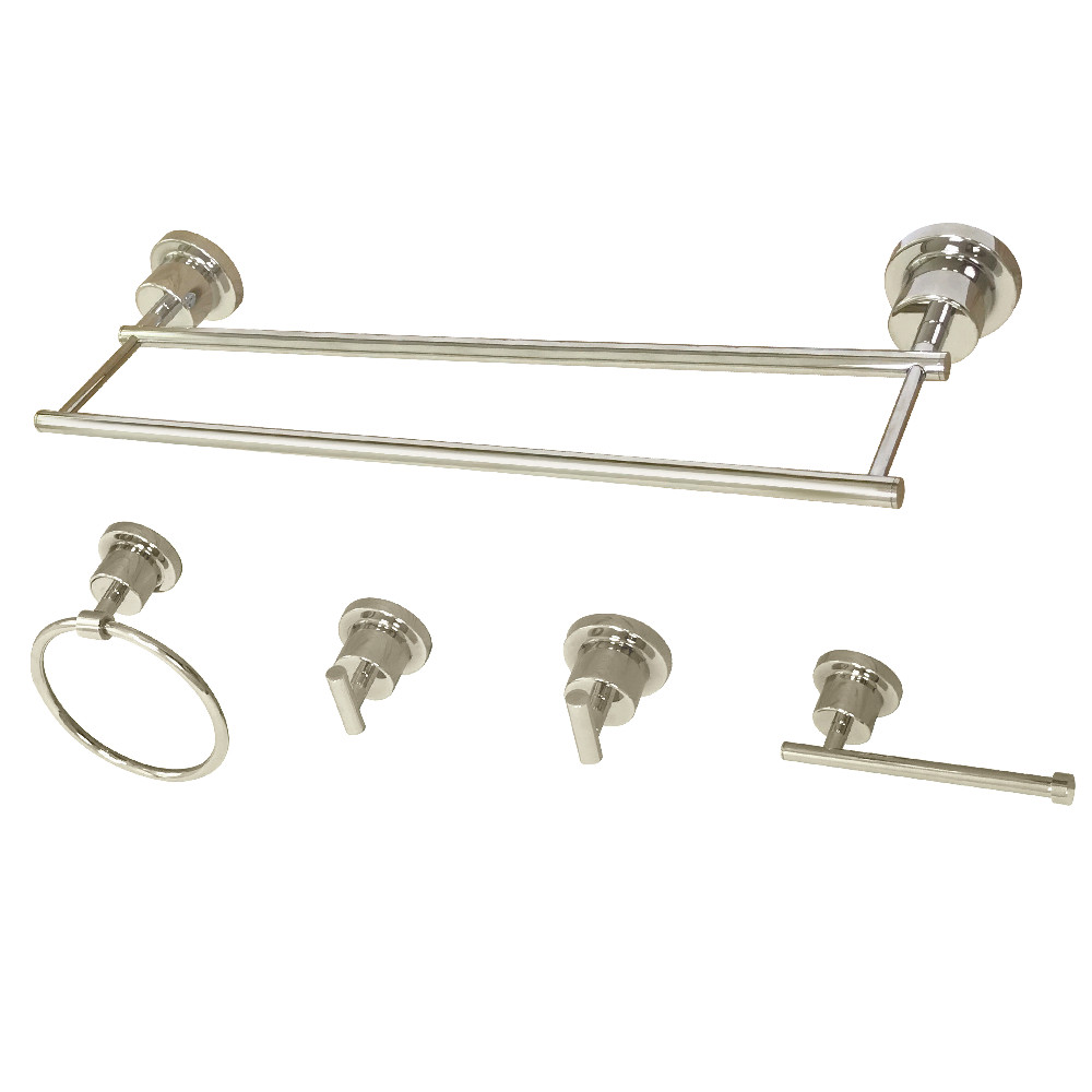 Concord 5 Piece Bathroom Accessory Set - Polished Nickel