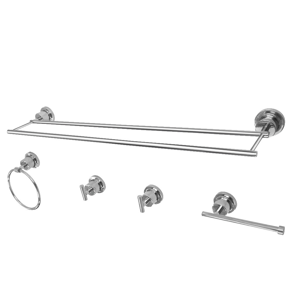 BAH821330478C 5 Piece Concord Bathroom Accessory Set, Polished Chrome