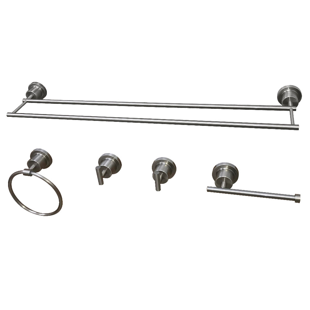 BAH821330478SN 5 Piece Concord Bathroom Accessory Set, Brushed Nickel
