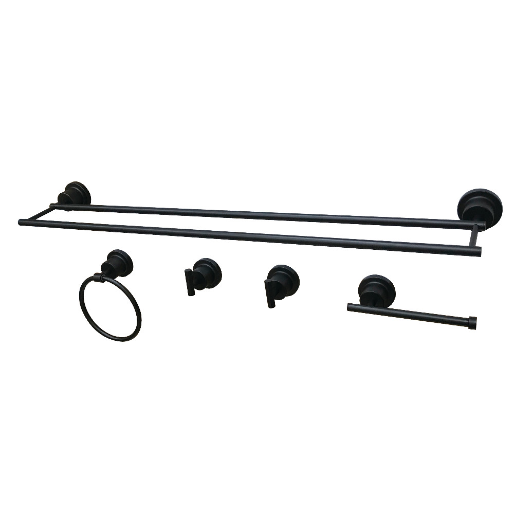 BAH821330478MB 5 Piece Concord Bathroom Accessory Set, Matte Black