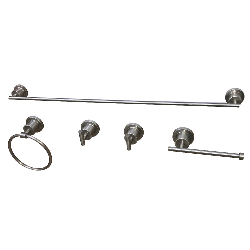 BAH82134478SN Modern Concord 5 Piece Bathroom Accessory Set, Brushed Nickel