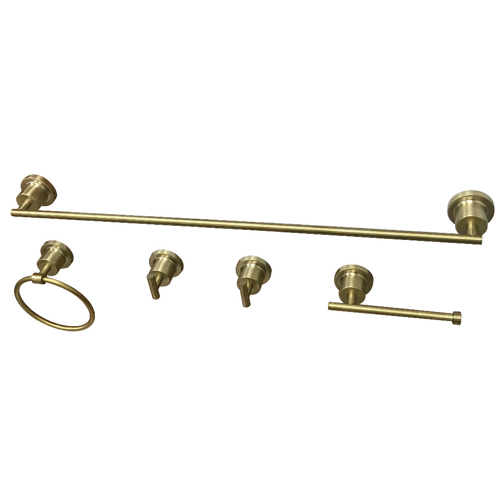 BAH82134478SB Modern Concord 5 Piece Bathroom Accessory Set, Satin Brass