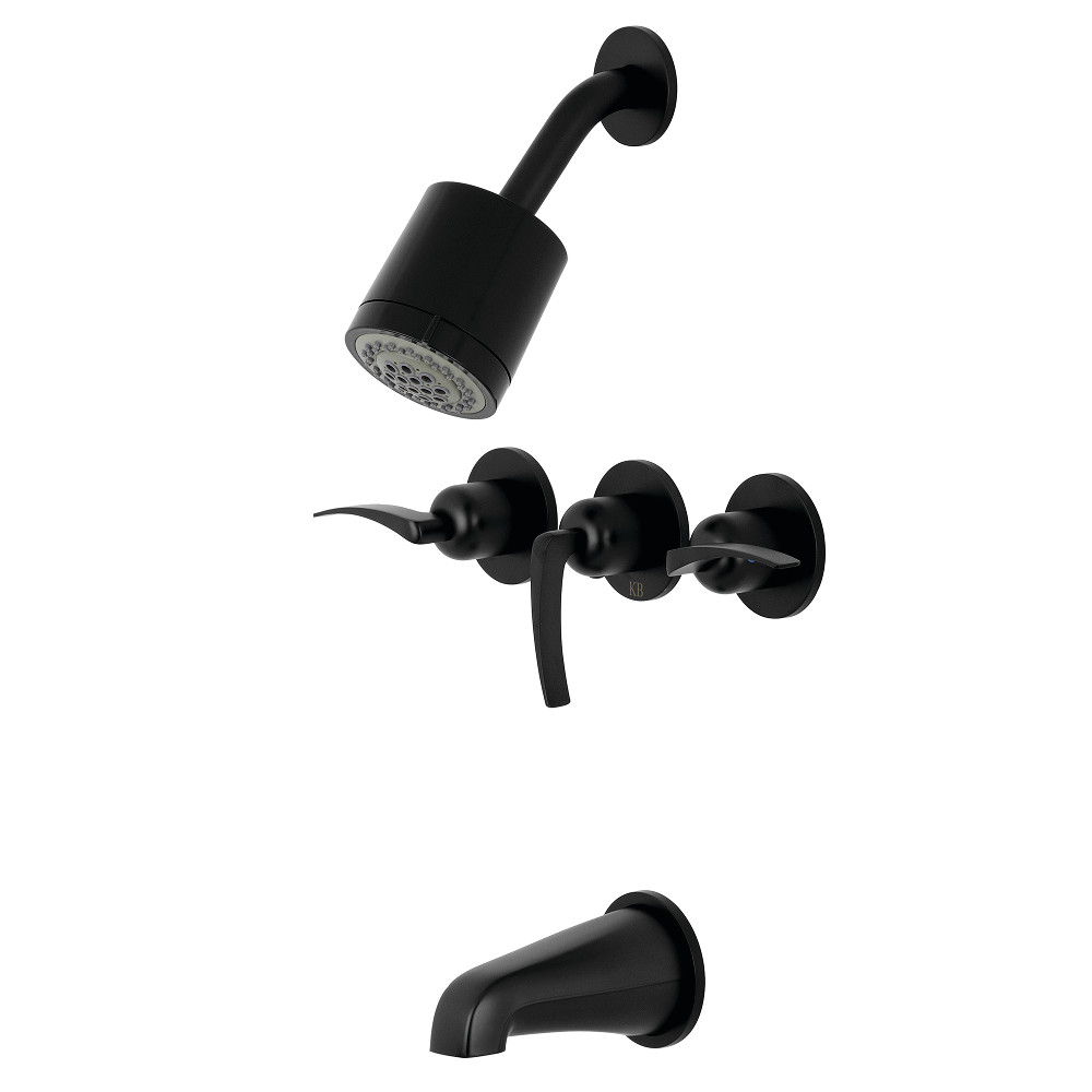 KBX8130EFL Centurion 3-Handle Tub & Shower Faucet, Matte Black