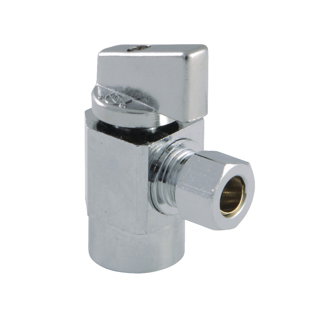 KF43101CTL 1/2" FIP X 3/8" OD Comp Angle Stop Valve, Polished Chrome