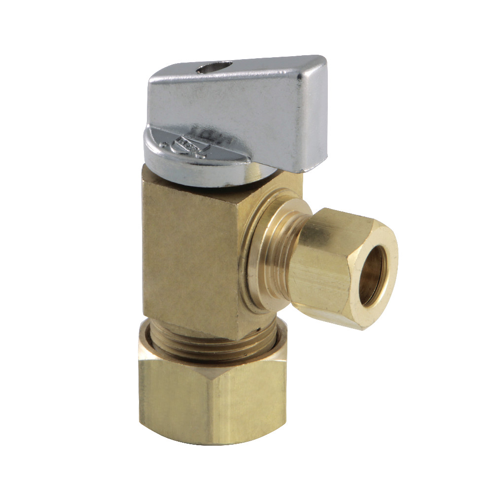 KF53304CTL Columbia 0.62 O.D x 0.37 in. O.D. Compression 0.25 in. Turn Angle Stop Valve, Raw Brass