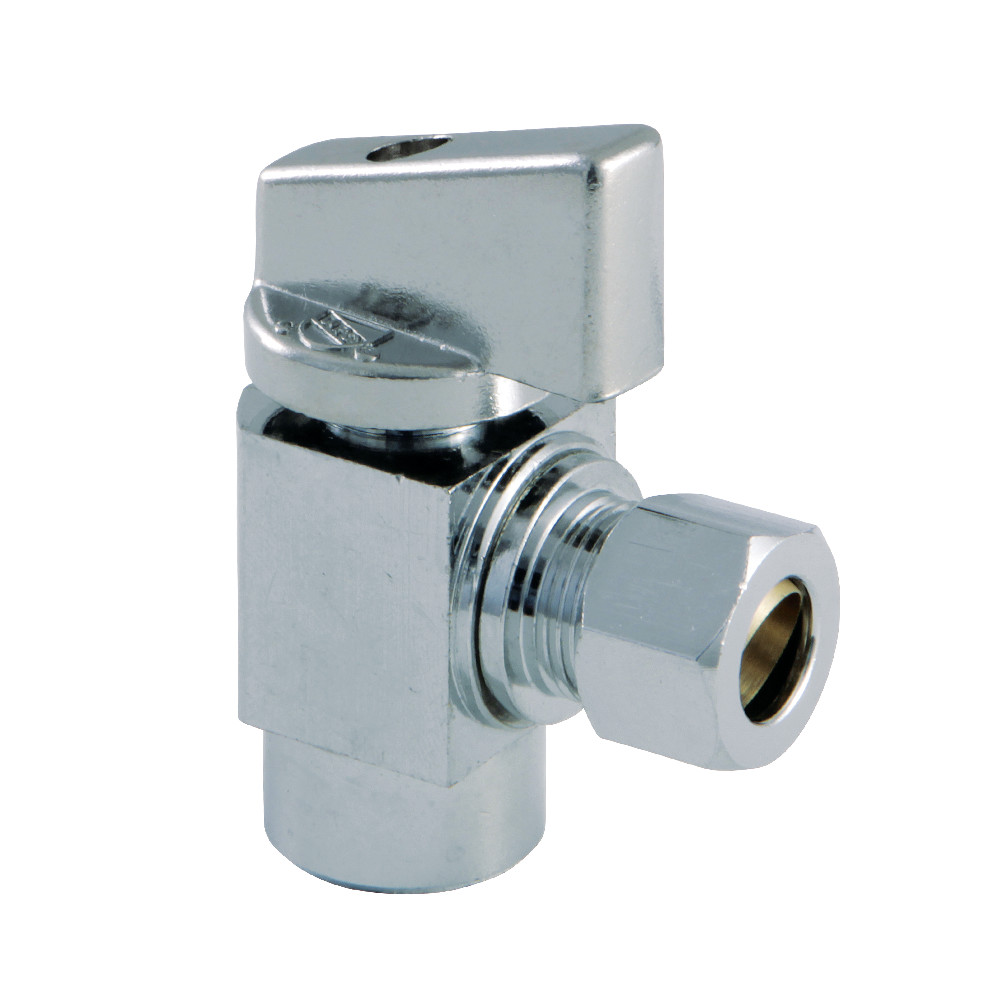 KF43201CTL Columbia 0.5 SWT x 0.37 in. O.D Compression 0.25 in. Turn Angle Stop Valve, Polished Chrome