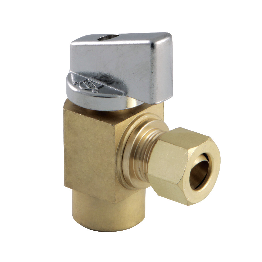 KF43204CTL Columbia 0.5 SWT x 0.37 in. O.D Compression 0.25 in. Turn Angle Stop Valve, Raw Brass