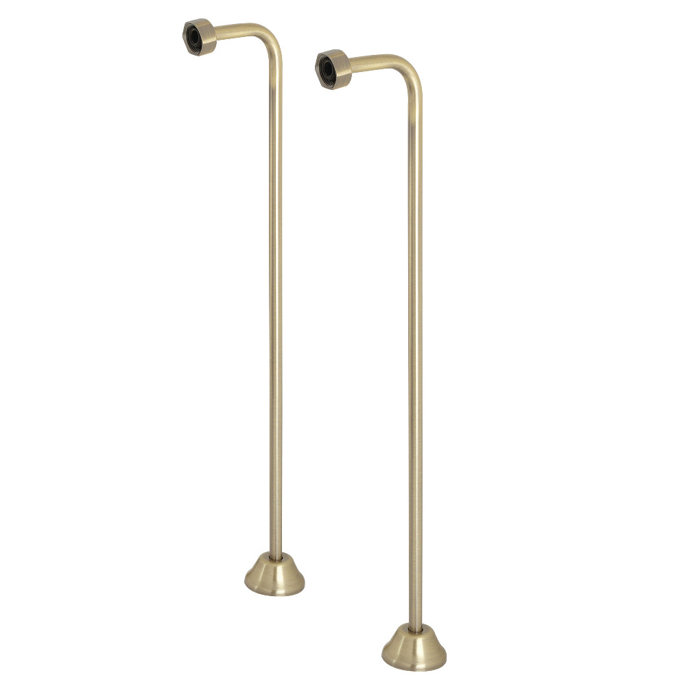 CC463 Vintage Single Offset Bath Supply Lines, Antique Brass