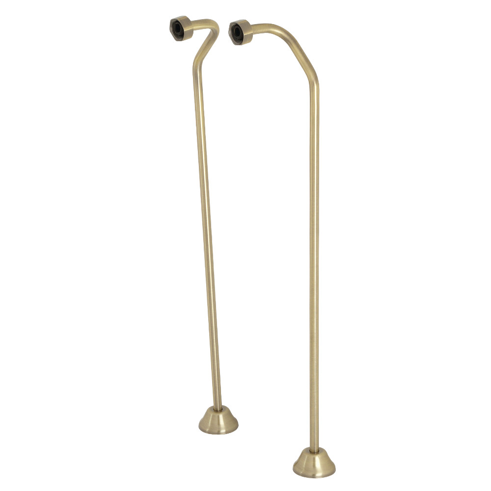 CC473 Vintage Double Offset Bath Supply Lines, Antique Brass