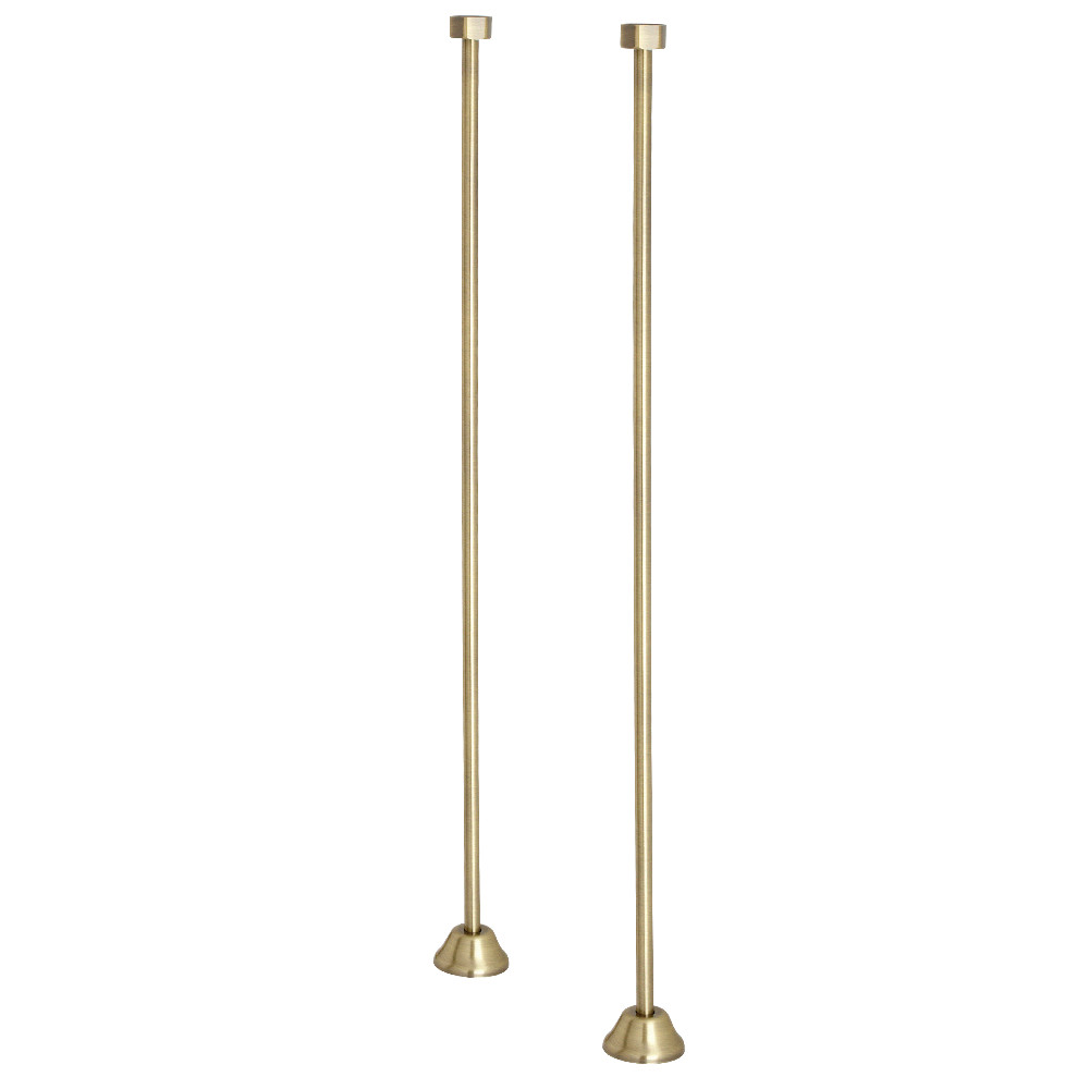 CC483 Vintage Straight Bath Supply Lines, Antique Brass