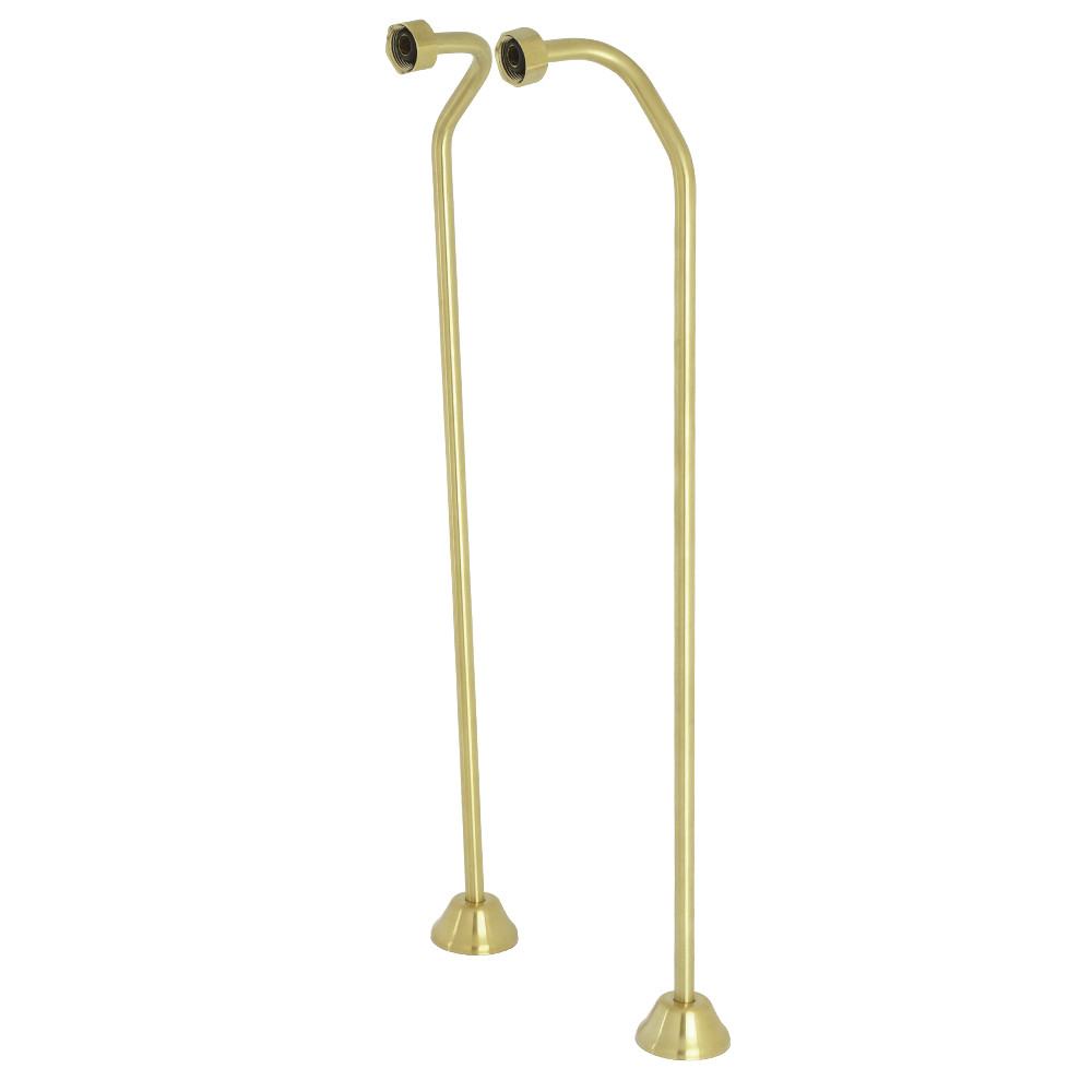 CC477 Vintage Double Offset Bath Supply Lines, Brushed Brass