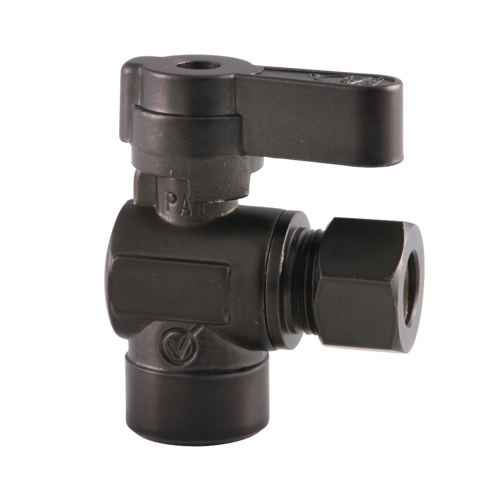 0.5 in. Sweat x 0.375 in. OD Compression Angle Stop Valve, Oil Rubbed Bronze