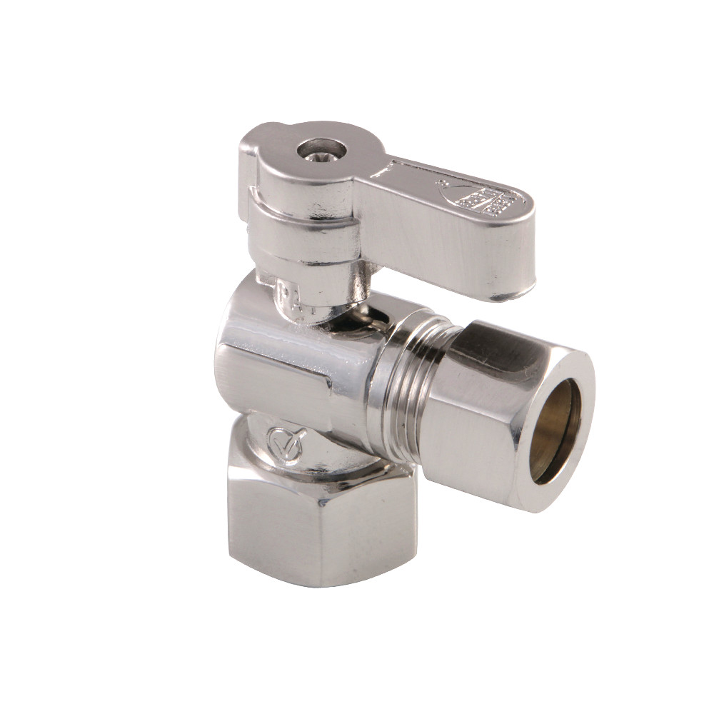 0.5 in. Fip x 0.5 in. OD Compression Angle Stop Valve, Brushed Nickel