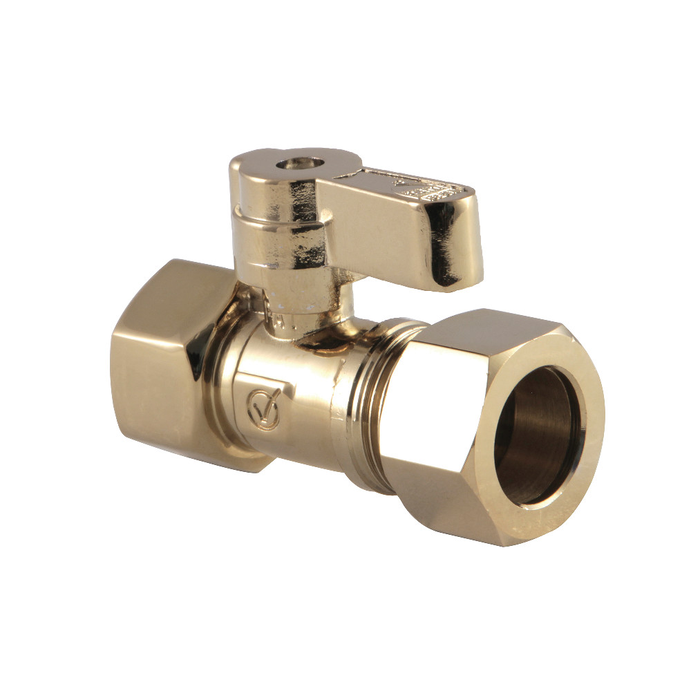 0.5 in. IPS x 0.62 in. OD Compression Straight Valve, Polished Brass