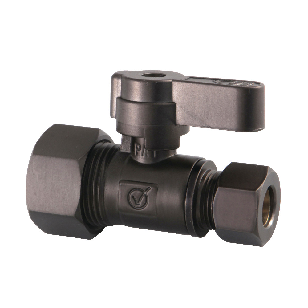 0.62 in. OD x 0.37 in. OD Compression Straight Stop Valve, Oil Rubbed Bronze