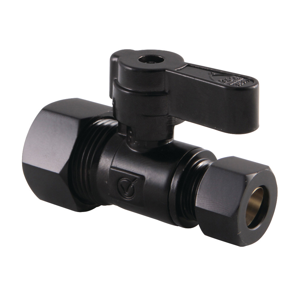 0.62 in. OD x 0.37 in. OD Compression Straight Stop Valve, Matte Black