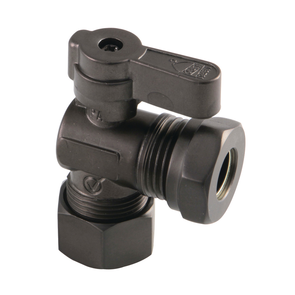 KF5430ORB 0.62 in. OD Compression x 0.5 in. & 0.43 in. OD Slip Joint Angle Stop Valve, Oil Rubbed Bronze