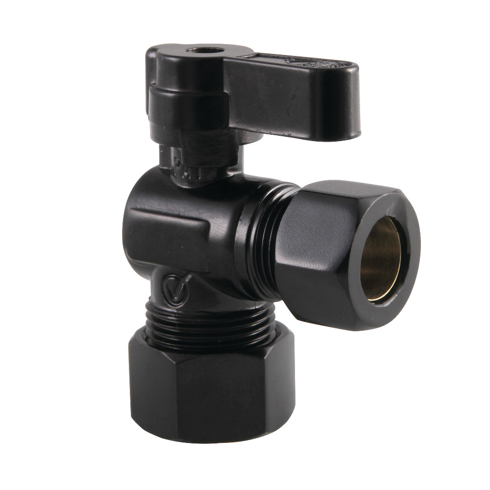 KF5440MB 0.62 in. OD x 0.5 in. OD Compression Angle Stop Valve, Matte Black