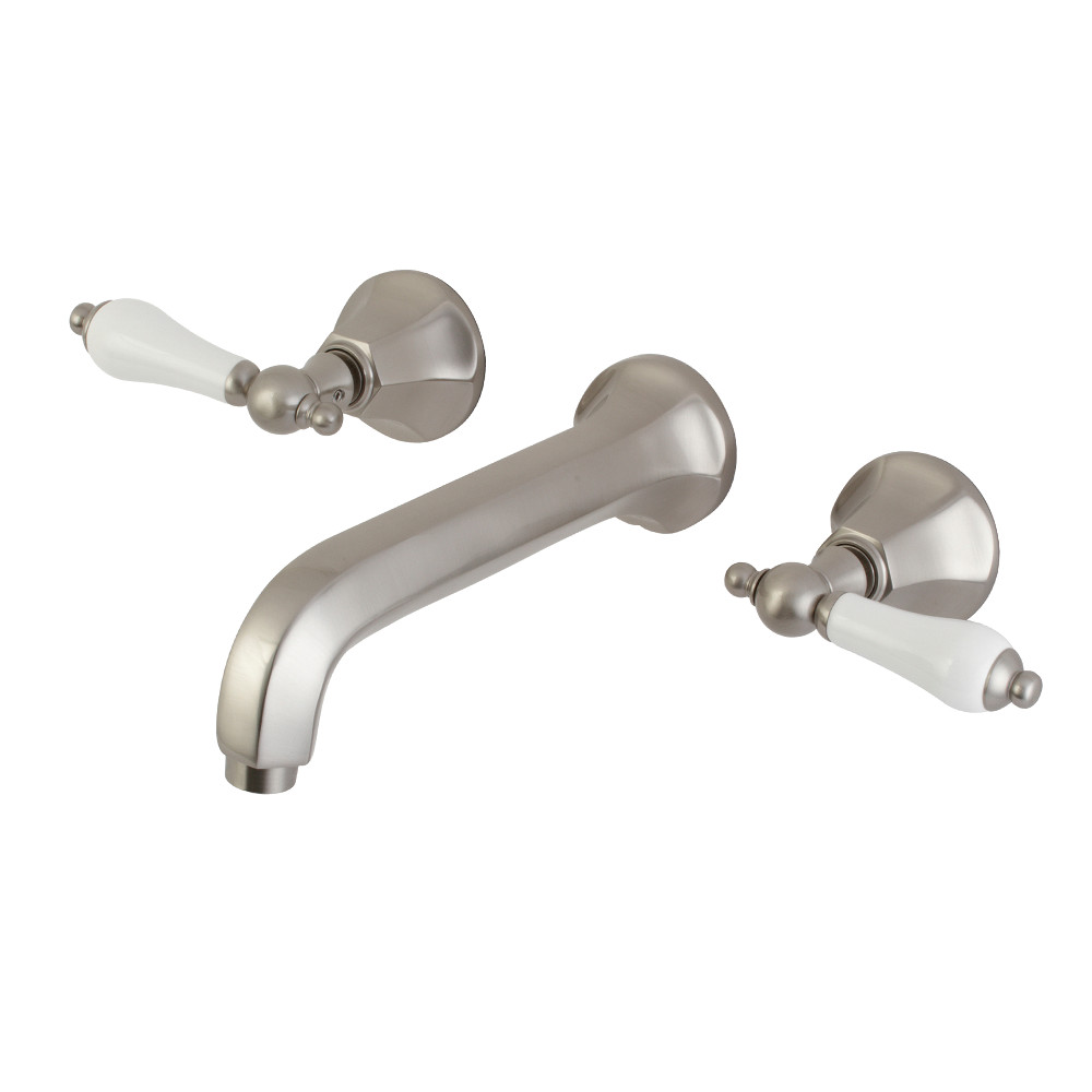 Metropolitan Modern 2-Handle Wall Mount Tub Faucet, Brushed Nickel