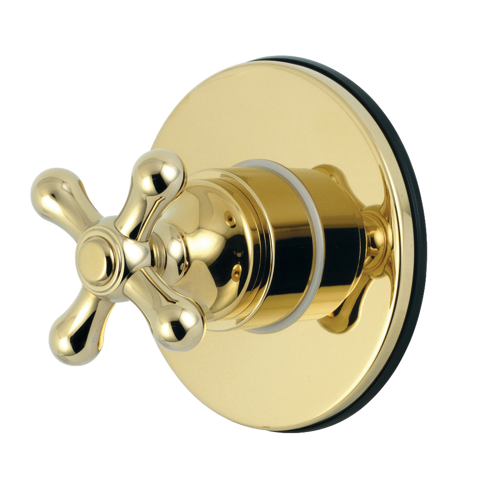 KS3032AX Traditional Single-Handle Three-Way Diverter Valve with Trim Kit, Polished Brass