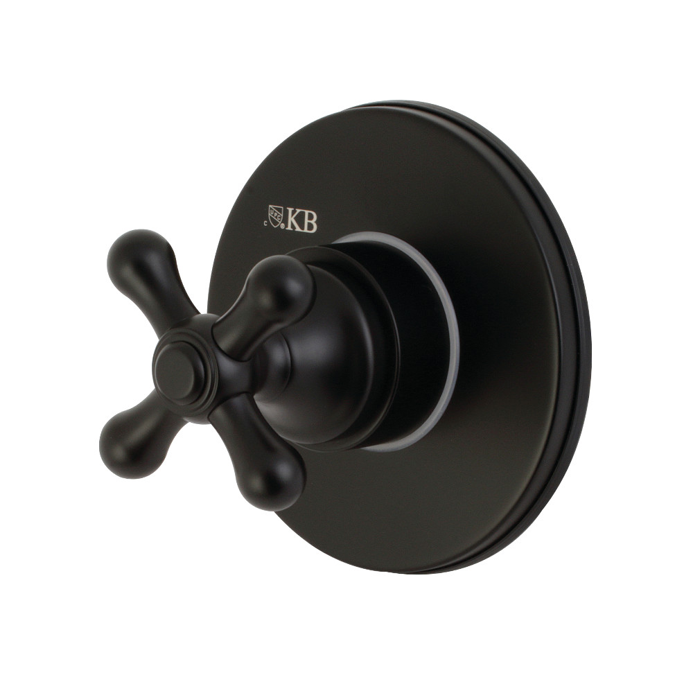 KS3030AX Traditional Single-Handle Three-Way Diverter Valve with Trim Kit, Matte Black