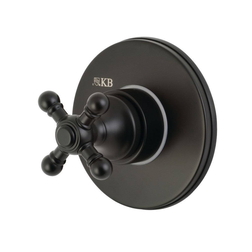 KS3030BX Traditional Single-Handle Three-Way Diverter Valve with Trim Kit, Matte Black