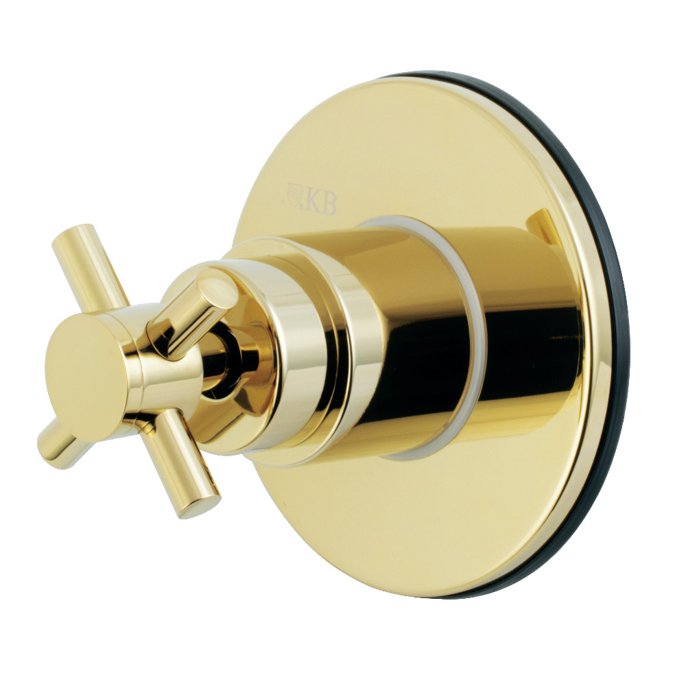 KS3032DX Concord Traditional Single-Handle Three-Way Diverter Valve with Trim Kit, Polished Brass