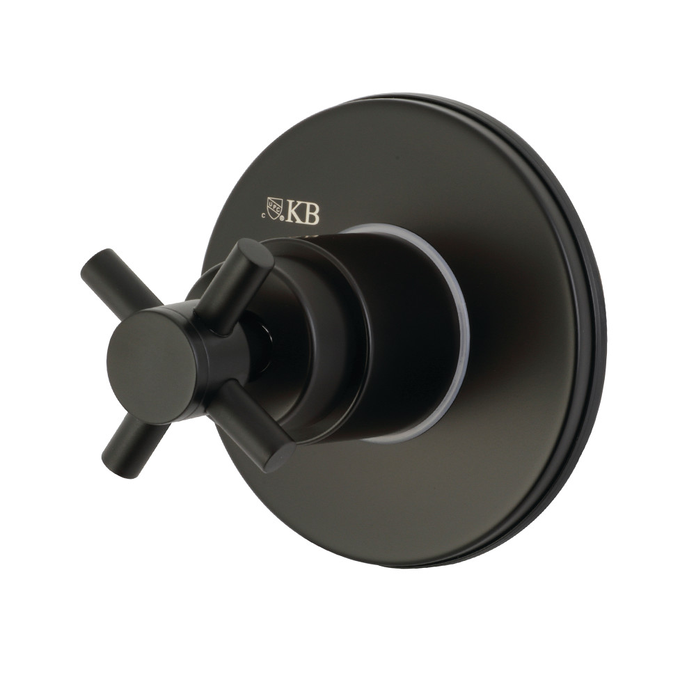 KS3030DX Concord Traditional Single-Handle Three-Way Diverter Valve with Trim Kit, Matte Black