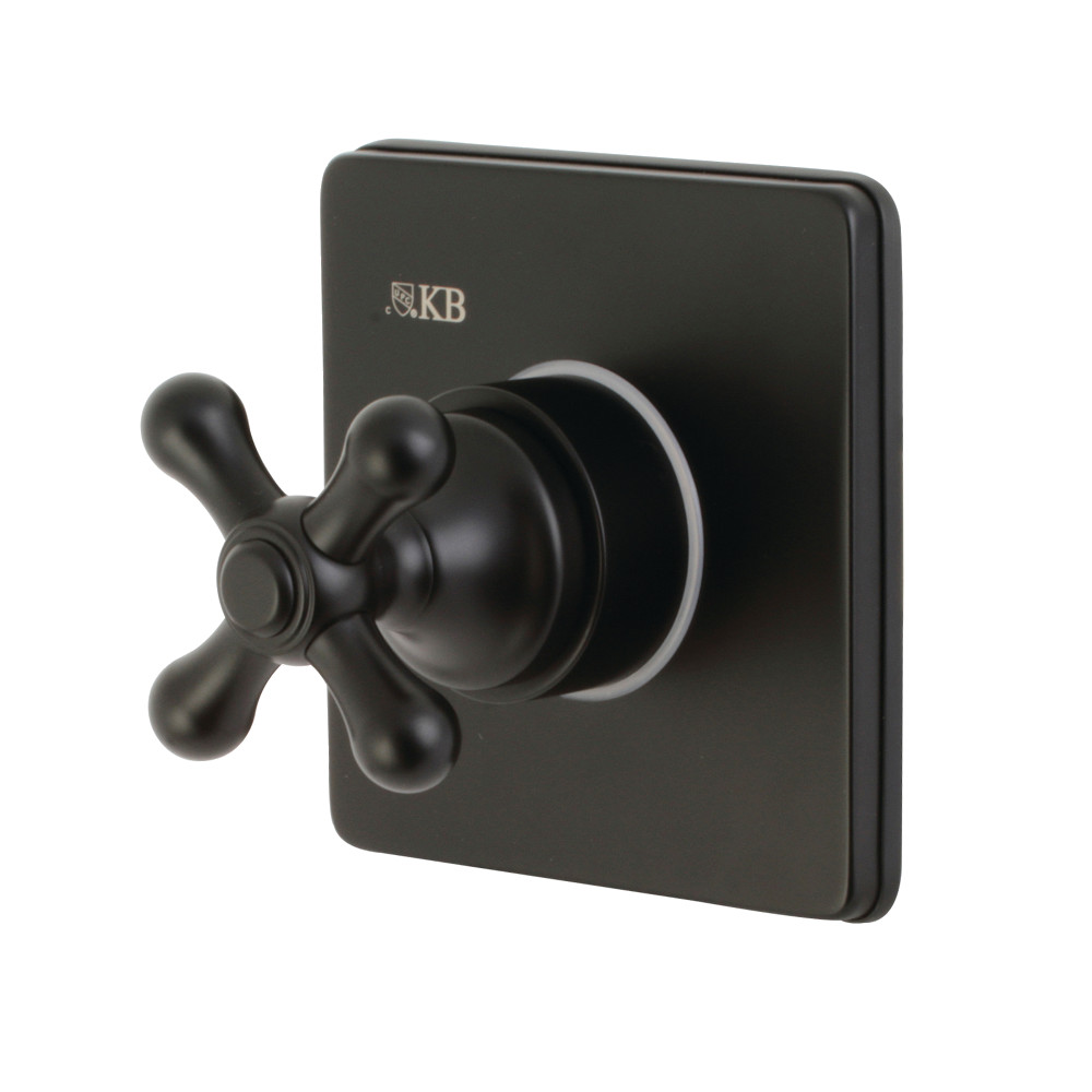 KS3040AX Traditional Single-Handle Three-Way Diverter Valve with Trim Kit, Matte Black