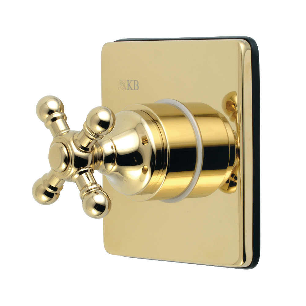 KS3042BX Traditional Single-Handle Three-Way Diverter Valve with Trim Kit, Polished Brass