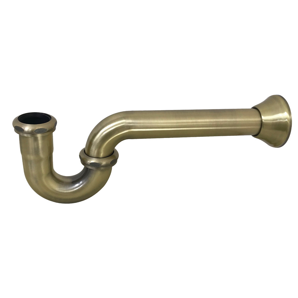 Vintage 1.5 in. Decor P-Trap, Antique Brass