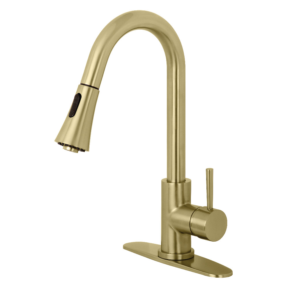 Picture of Gourmetier LS8723DL Concord Single-Handle Pull-Down Kitchen Faucet&#44; Brushed Brass
