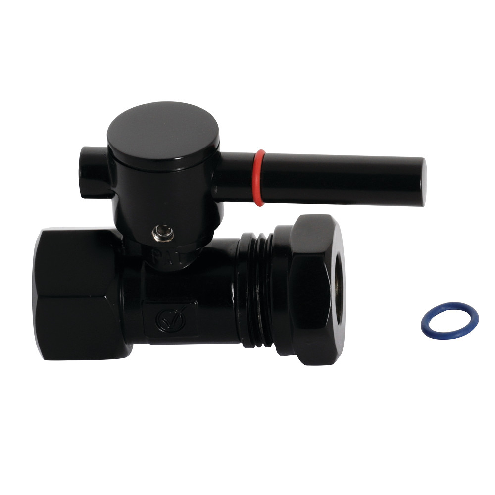 Concord 0.62 in. IPS x 0.5 in. OD Compression Straight Valve, Matte Black