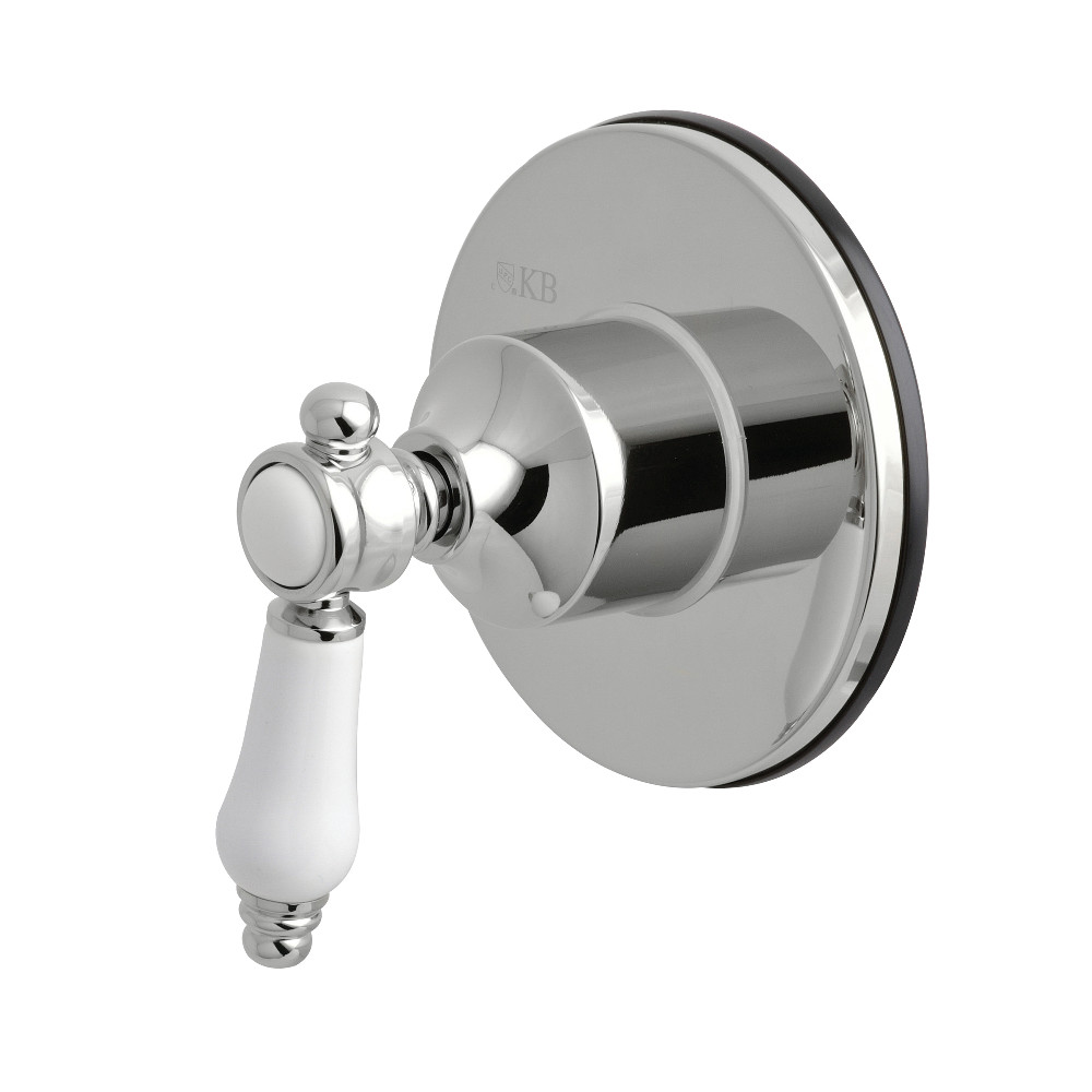 KS3031BPL Traditional Three-Way Diverter Valve with Single Handle & Round Plate, Polished Chrome