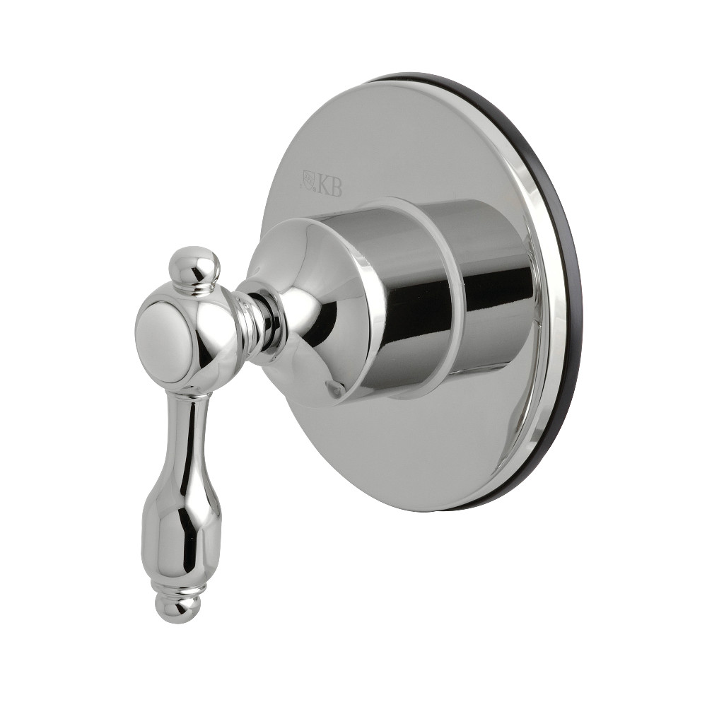 KS3031TAL Traditional Three-Way Diverter Valve with Single Handle & Round Plate, Polished Chrome