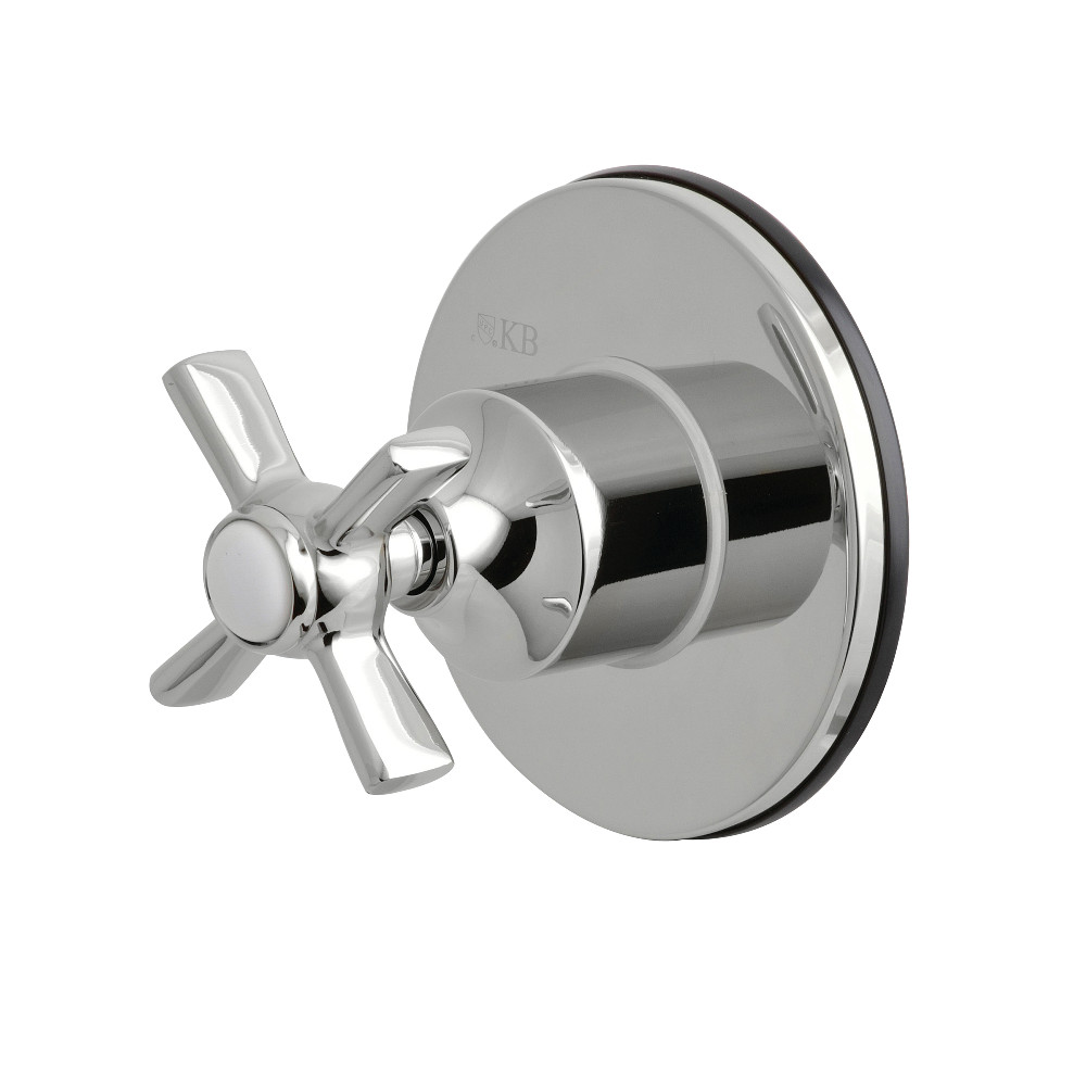 KS3031ZX Traditional Three-Way Diverter Valve with Single Handle & Round Plate, Polished Chrome