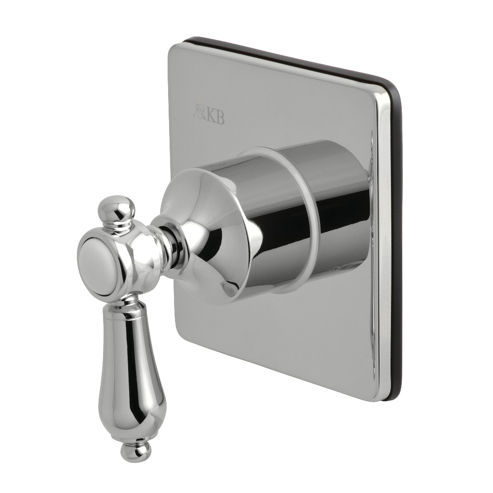 KS3041BAL Traditional Three-Way Diverter Valve with Single Handle & Square Plate, Polished Chrome