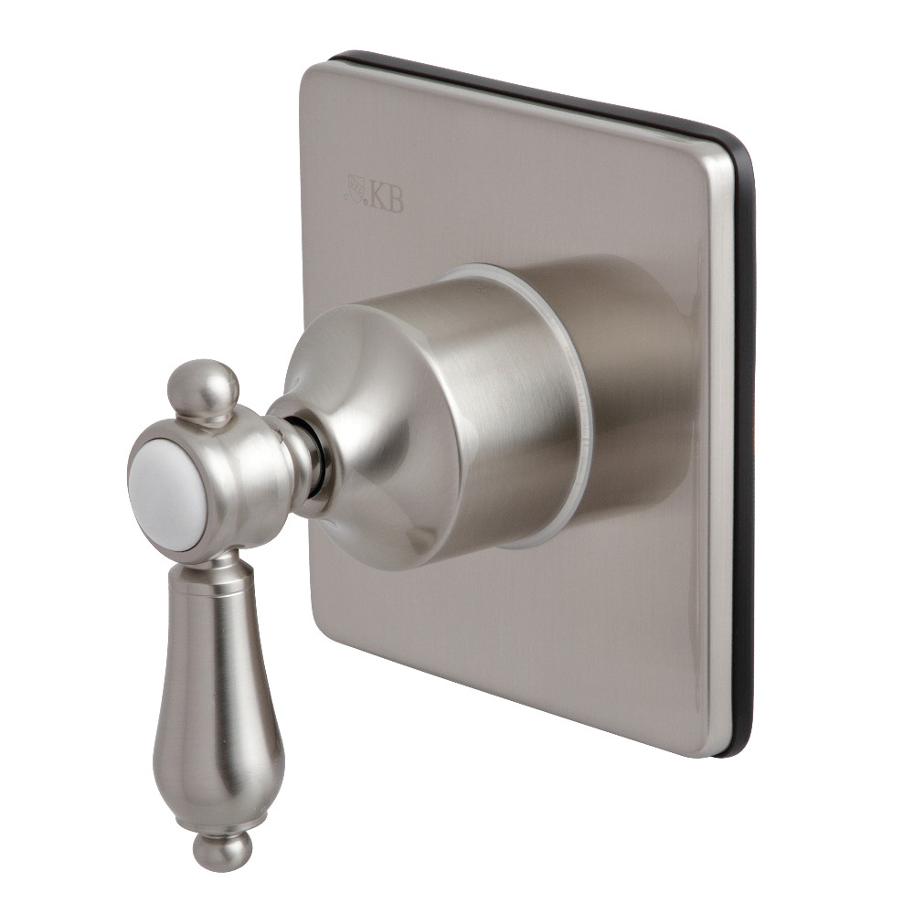 KS3048BAL Traditional Three-Way Diverter Valve with Single Handle & Square Plate, Brushed Nickel